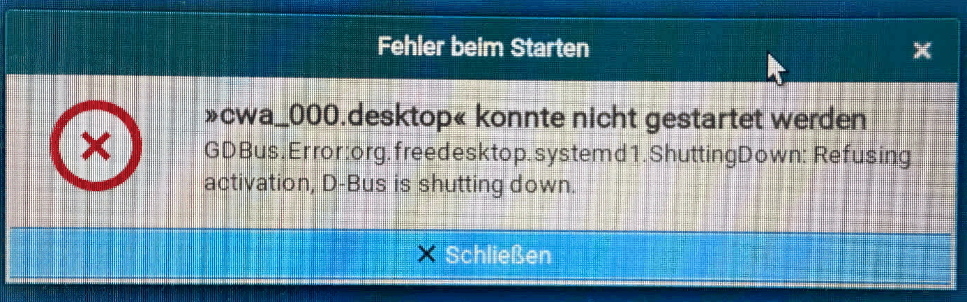 IGEL OS 12 error after post-session logoff: cwa_000.desktop could not be started, D-Bus is shutting down